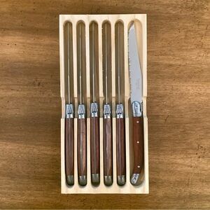 Barenthal L’Art Et Le Table Stainless Steel/Wood Handle Steak Knife Set of 6
